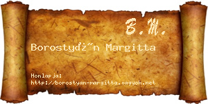 Borostyán Margitta névjegykártya